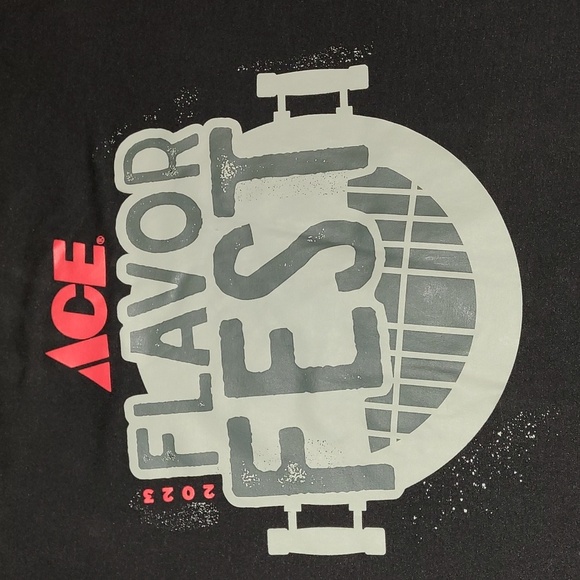 Authentic-Brand Mens Ace Flavor Fest Black Red Gray Short Sleeve Tshirt Medium - Picture 9 of 10